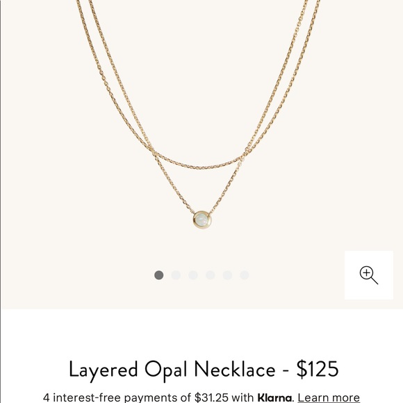 Mejuri Jewelry - Layered opal necklace vermeil + opal